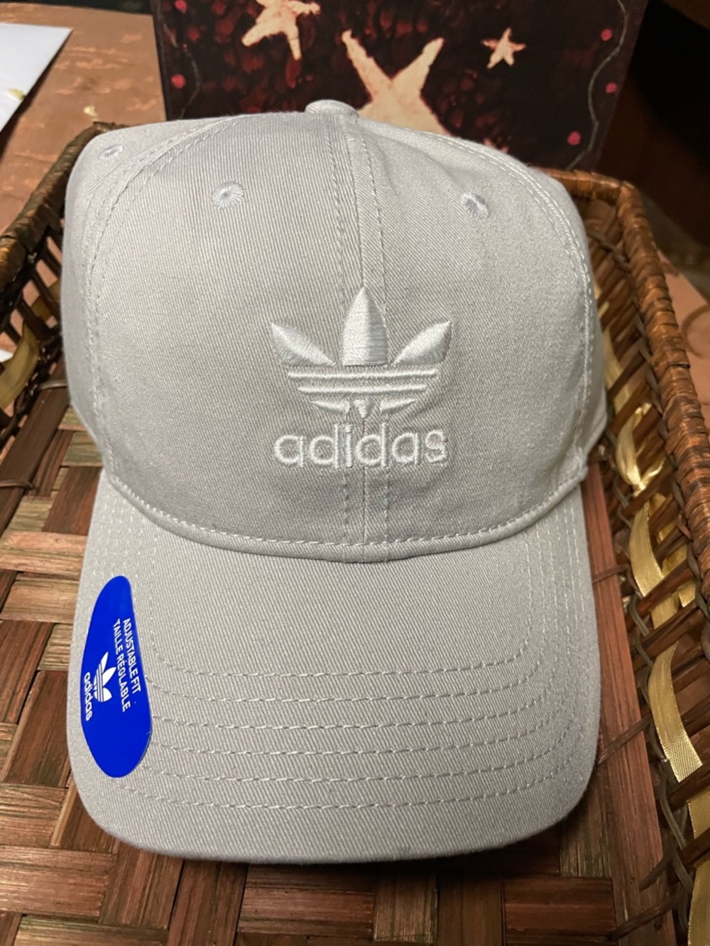 adidas Light Gray Trefoil Cap